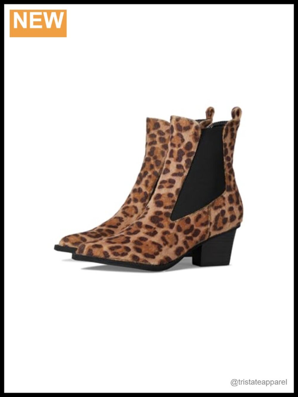 Calf High Chelsea Boot, Block Heel, Pull-On
